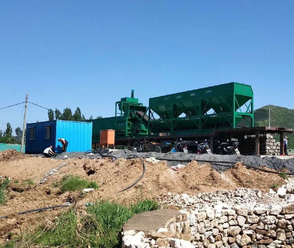 YHZS75 mobile concrete batching plant